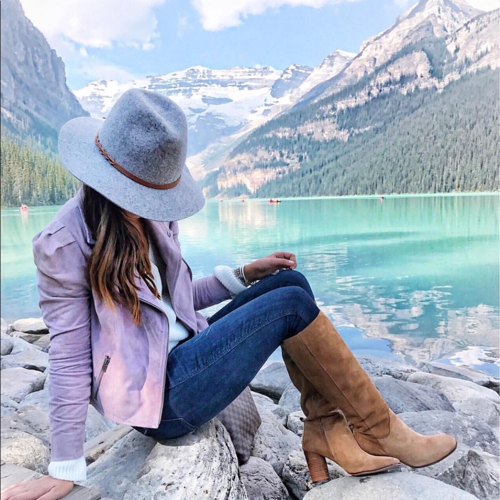Speckle light gray wool hat